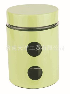 济南天洋工贸 套皮玻璃罐与喷塑储物罐等金属包装容器专业供应
